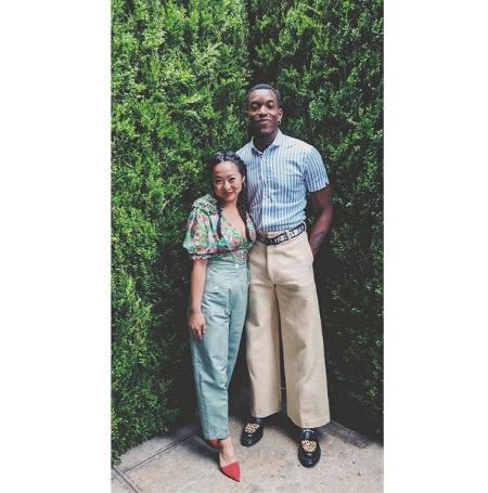 Stephanie Hsu with her boyfriend, Britton Smith.